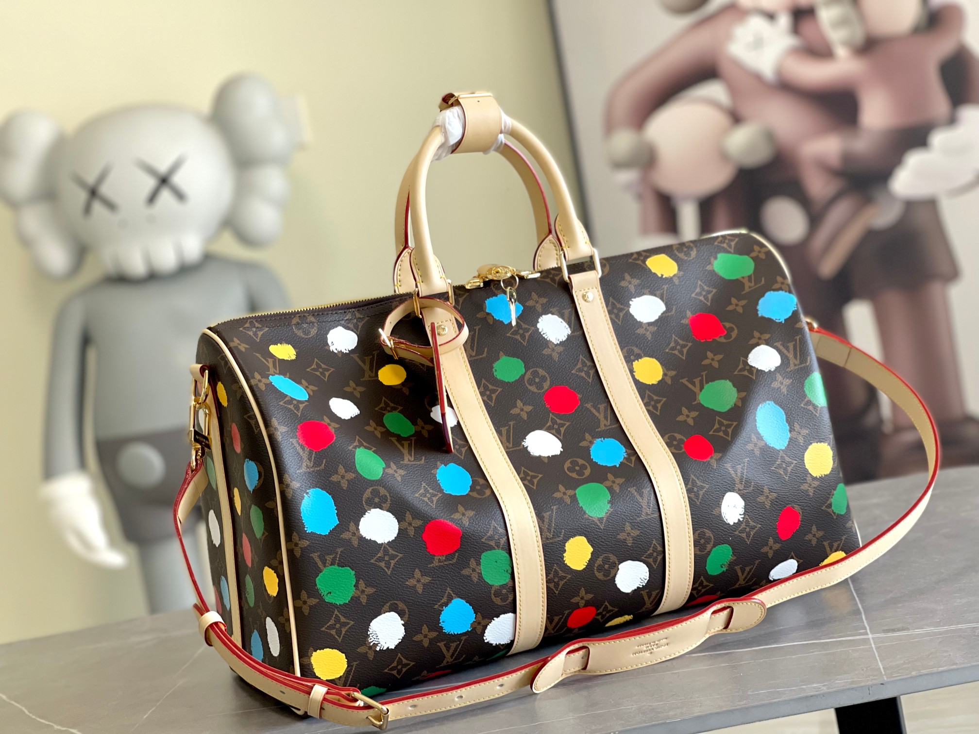 Louis Vuitton x Yayoi Kusama Monogram M46377 Keepall 45